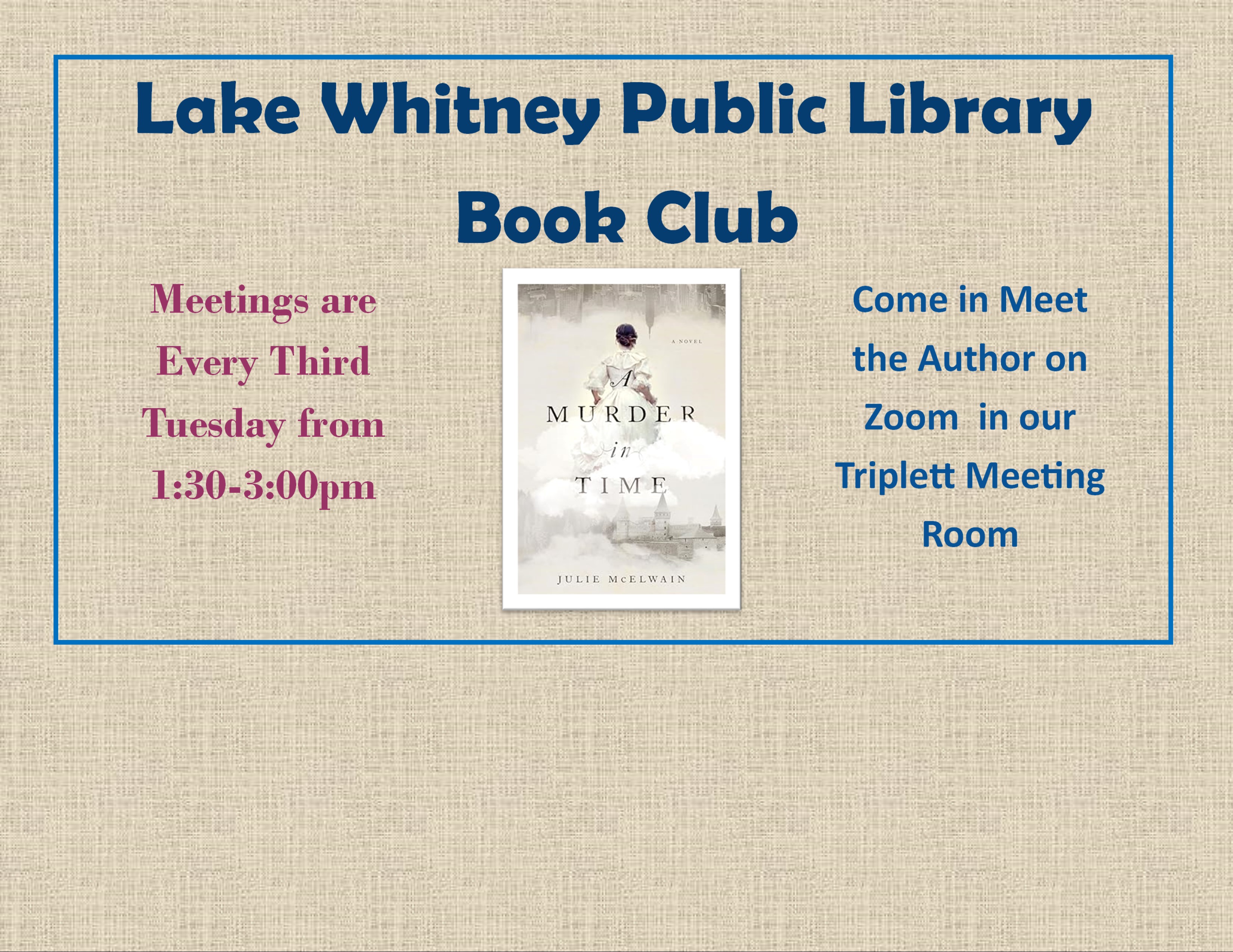 Book Club Sept 24th
